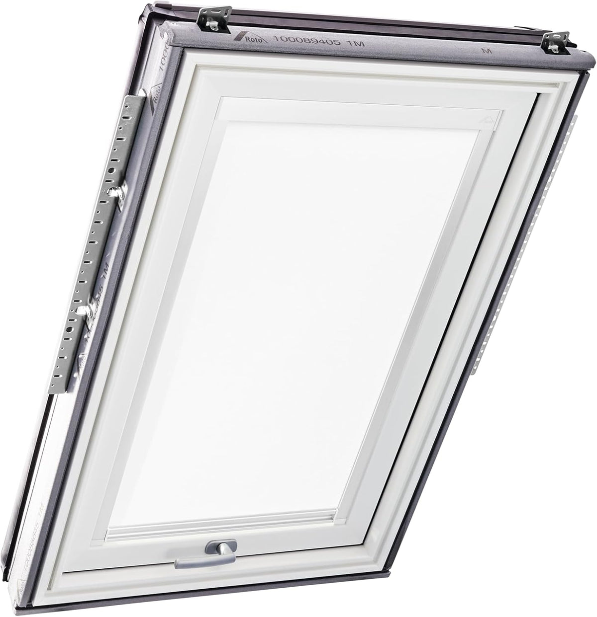 Origineel Roto Rolgordijn Exclusiv ZRE - Geleiderail Wit - Daglichtrolgordijn Voor Roto Dakvensters Serie Designo R6/R8, i8 en Classic 64/84 - Maat 134/160 | 13/16 - Kleur Stof Wit
