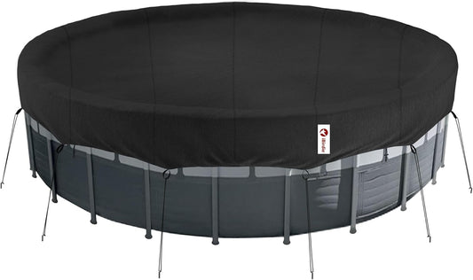 iBirdie Outdoor Boven Grond Zwembad Cover Fit 23 24 25 Voeten Ronde Zwembaden Lichtbestendige Scheurbestendige Waterdichte en Weerbestendige Covers