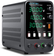 Instelbare DC-Voeding - 30V - 10A - 300W - Variabele Schakelfunctie en 4-cijferig LED-Display - Gestabiliseerde voeding - Spanningsregelaar schakelaar - QUORE