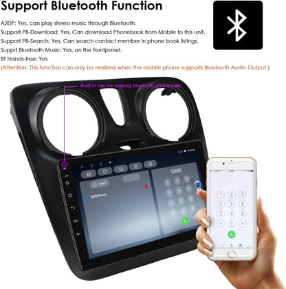Ossuret Autoradio voor Renault Lodgy Dacia Dokker (2012-2021), 9 Inch Android 13 Aanraakscherm 2+32GB GPS Navigatie met Carplay Android Auto WiFi Bluetooth Stuurwielbediening DSP USB