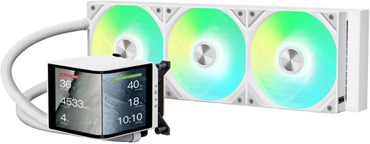 TRYX PANORAMA 360 ARGB AiO Water 3D-AMOLED-display – 360 mm wit (L-P360A-AS3M-G1W)