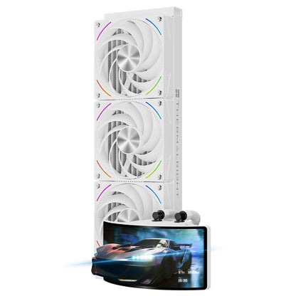 Liquid Cooler – Waterkoeler – CPU Koeler – Processor Koeling – PC Cooler – 6,67 Inch Gebogen OLED Display – Radiator 403x120x55 mm