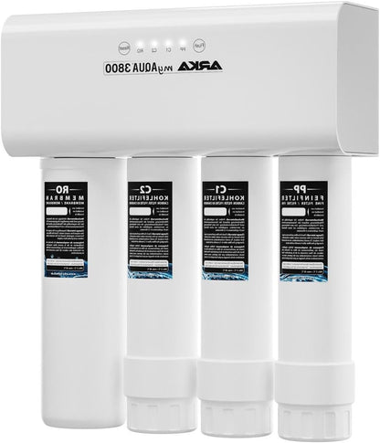 ARKA myAQUA 3800 Osmosis System, 3800 L/Day, Removes 99% Harmful Substances, Salts and Bacteria, Water Filter and Softening System, Smart Complete Set for Household and Aquarium - QUORE