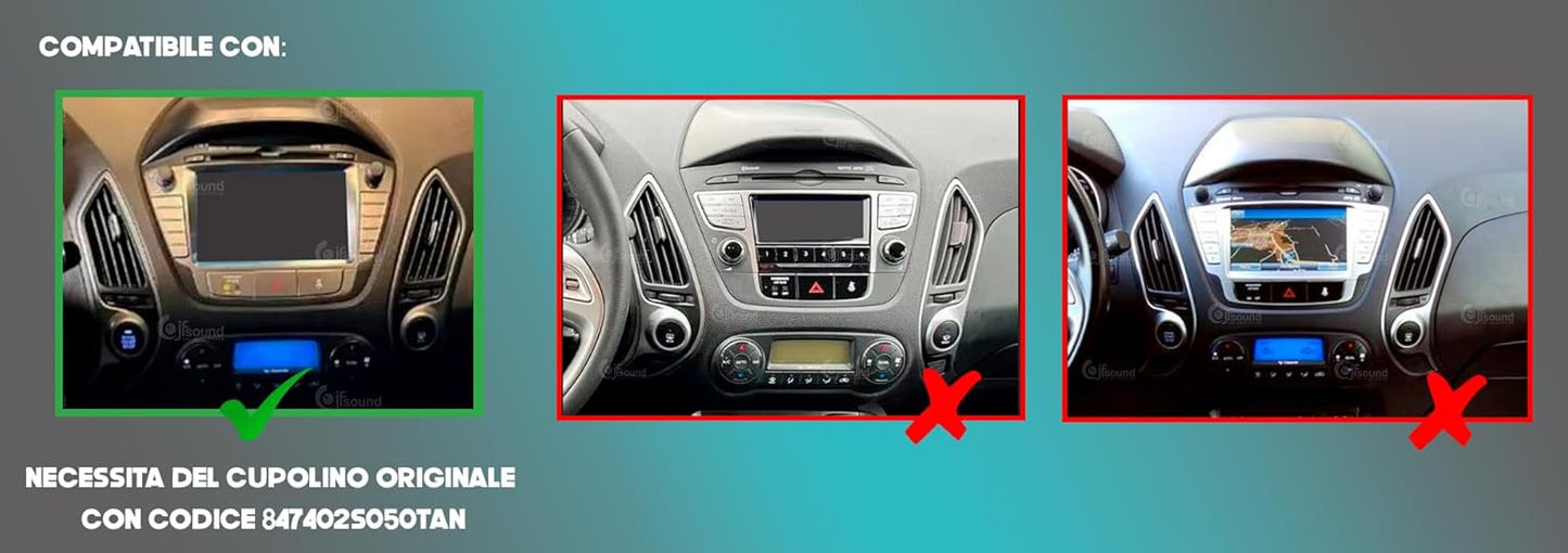 Autoradio Hyundai IX35 – Multimedia Speler – Navigatiesysteem – GPS Radio – Achteruitrijcamera Ondersteuning – 7" Touchscreen – 8-core Processor & Android Auto