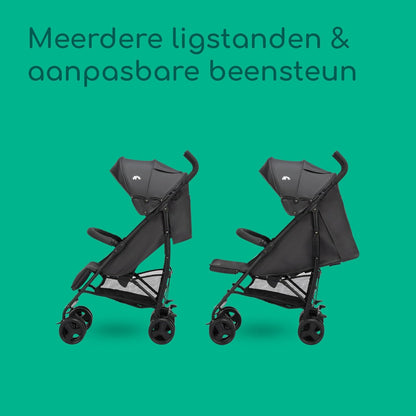 Bebeconfort Dusk, Baby Kinderwagen, 0-4j (0 – 22 kg), Wandelwagen Vanaf Geboorte, Lichtgewicht (7,9 kg) Compacte Kinderwagen, Zacht Gevoerd, Compact Opvouwen, Boodschappenmand, Mineral Graphite