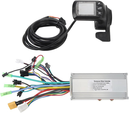 Motor Borstelloze Controllerkit, 36V 48V 60V 1000W 38A 3-modus Sinuscontroller met Waterdicht Paneel, voor Vervanging van Elektrische Fietsen