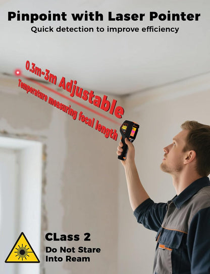 3 IN 1 Thermal Camera -20-550°C/-4~1022°F, 25 Hz Thermische Camera 15 kleurenpaletten, 240 x 240 resolutie Handheld Warmtebeeldcamera, Infrared Camera, Infrarood Camera