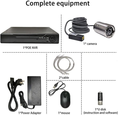 Onderwater camerasysteem – Beveiligingscamera – CCTV camera – Duikcamera – Viscamera – 5MP Full HD – IP68 Waterdicht – 1TB Harde Schijf – Nachtzicht – 32ft Kabel