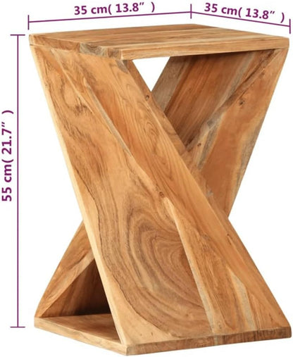 vidaXL Side table 35x35x55 cm solid acacia wood