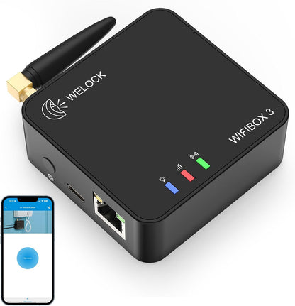 Welock Wifibox 3 Smart Bluetooth gateway wifi voor welock elektronisch deurslot, voor ontgrendeling op afstand en Alexa-verbinding