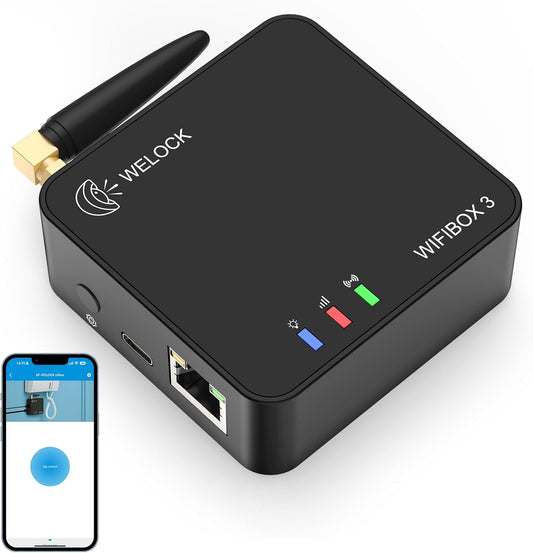 Welock Wifibox 3 Smart Bluetooth gateway wifi voor welock elektronisch deurslot, voor ontgrendeling op afstand en Alexa-verbinding