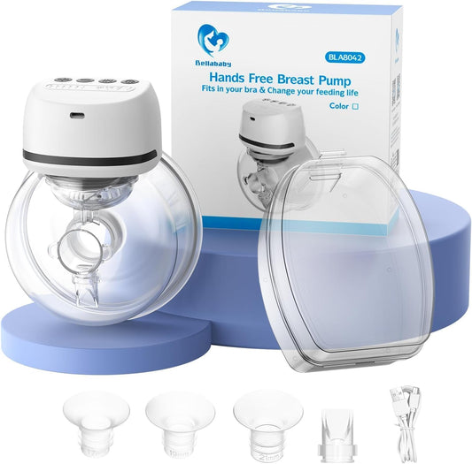 Bellababy Draagbare elektrische borstkolf, borstpomp met lcd-touchscreen, 4 oplaadbare modi en 6 standen, 24 mm flens
