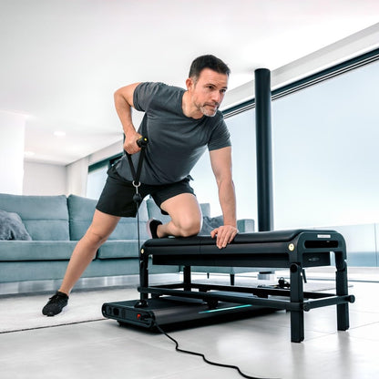 G1i Smart Home Gym – High-quality strength training equipment with 150 kg resistance, 75 levels, smart bar, app control and complete accessory set - QUORE