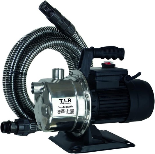 Tuinpomp – Waterpomp – Zelfaanzuigende Pomp – Besproeiingspomp – Tuinwaterpomp – Roestvrijstalen Behuizing – 1.200 Watt Motor – 4.400 Liter Per Uur Debiet