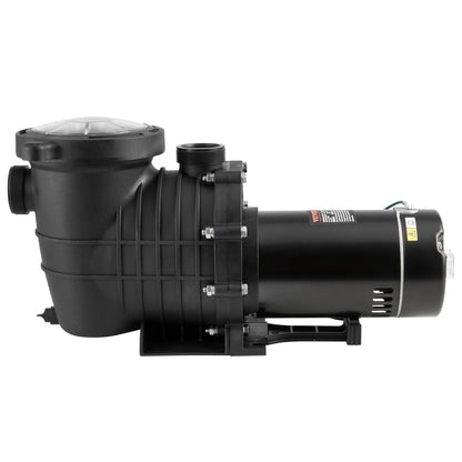 VEVOR Bovengrondse zwembadpomp, 1200 W, eenspeed zwembadpomp 100 GPM, snelheid 2850 omw/min, zwembadpomp met hefkop, max. 15 m, met filtermand, voor bovengrondse zwembaden, spa's