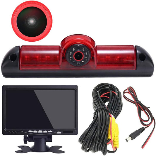 「18 mm lens topkwaliteit achteruitrijcamera + 7 inch TFT LCD-scherm automonitor」remlicht autodak achteruitrijcamera voor Fiat Ducato X250/Peugeot Boxter III AVIS AVS325CPR/Citroen Jumper/Dodge