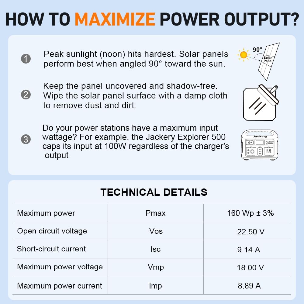 DOKIO Zonnepaneel Draagbaar Opvouwbaar 160W 18V met solar-oplader (2 USB-poorten) voor 12V Batterij, inclusief transporttas, voor camping, camper of boot op zonne-energie