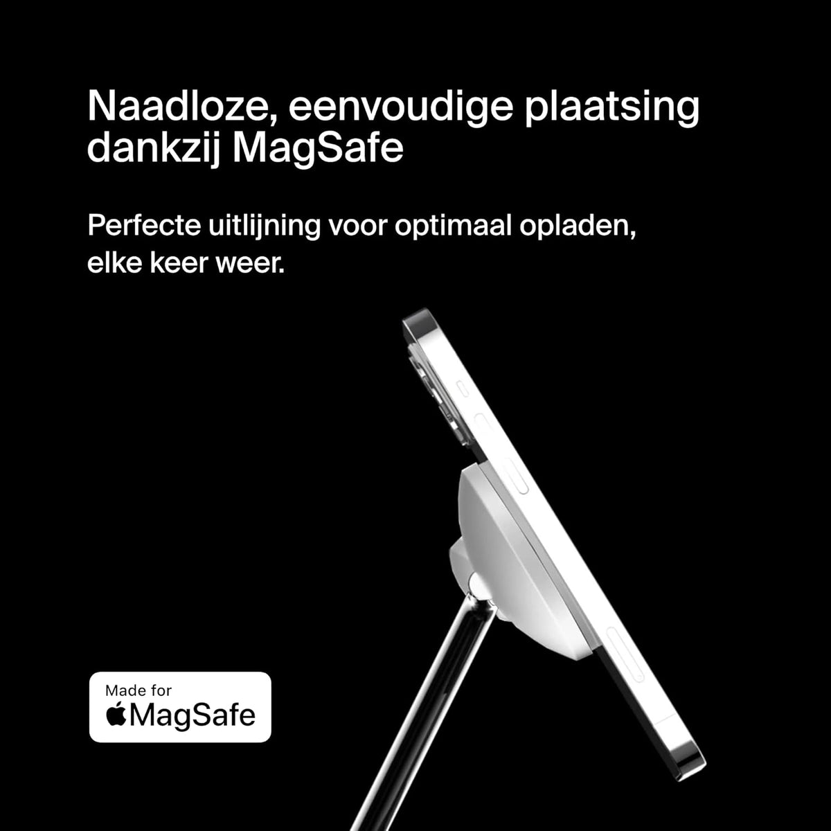 Belkin MagSafe 3-in-1 draadloze oplader, 15W-snellader voor iPhone, Apple Watch, AirPods-laadstation, draadloze oplader voor iPhone 16, 15, 14, Plus, 13, 12, Pro, Max, Mini, Apple Watch, AirPods - Wit