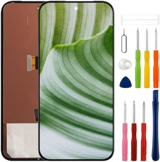 OLED-display van 6,1 inch (15,5 cm), compatibel met Pixel 8a GKV4X, G6GPR, G8HHN, G576D LCD-scherm, touchscreen digitizer met bijgewerkte reparatiegereedschapsset [ondersteuning