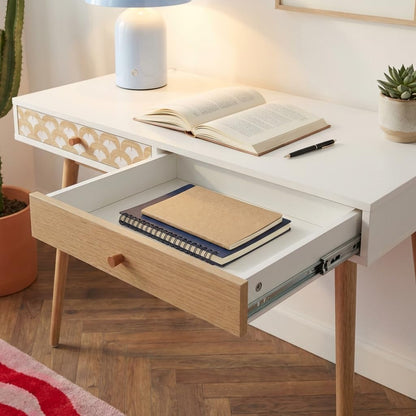 BAÏTA - Bureau Utah wit en eikeneffect, 100 cm
