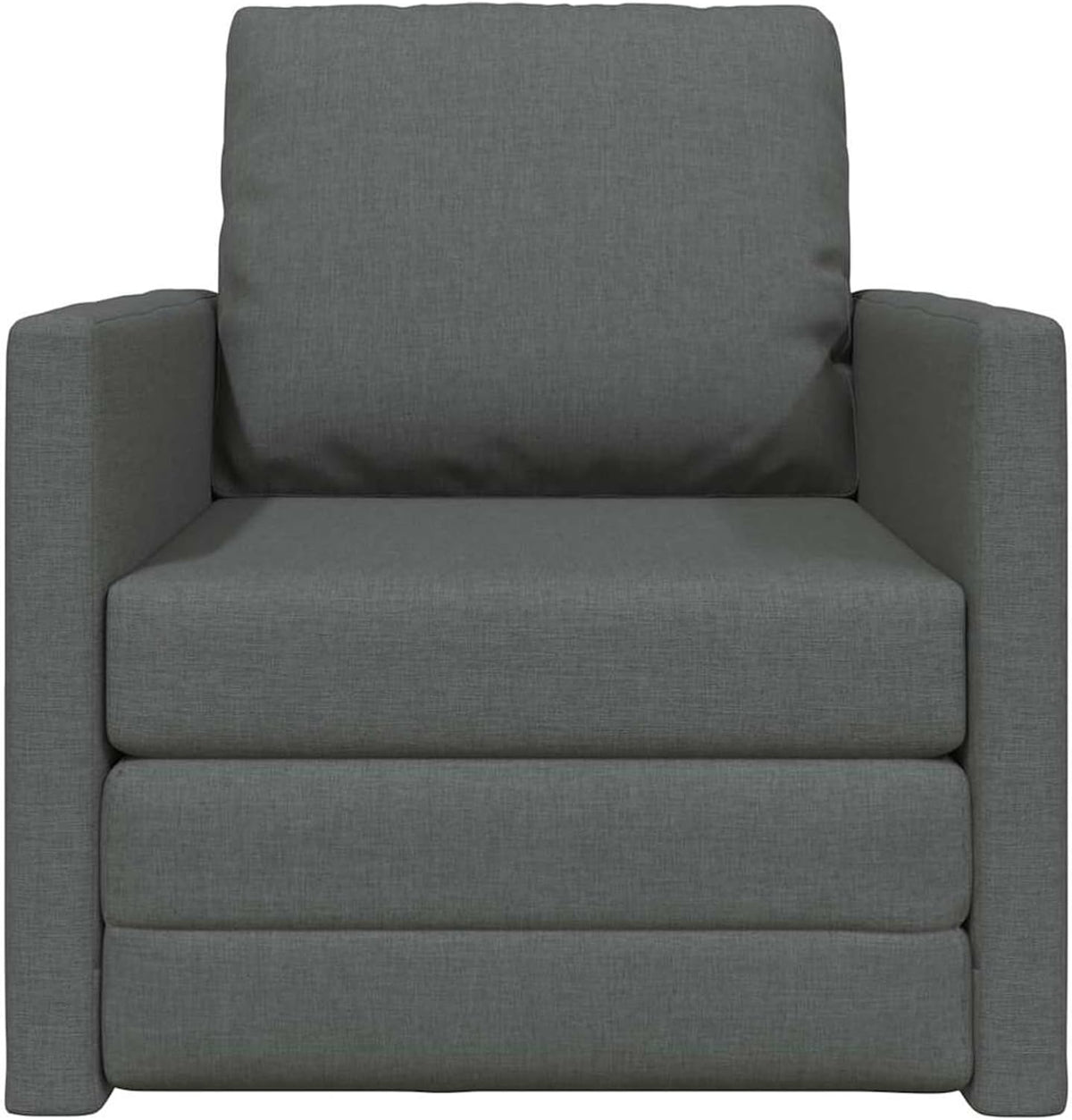Gecheer Floor Sofa Bed 2-in-1 Dark Grey 74x77x81cm Fabric, Multifunctional Bed Day Bed Folding Sofa Bed for Living Room Student Bude and Small Apartments 4106622 - QUORE