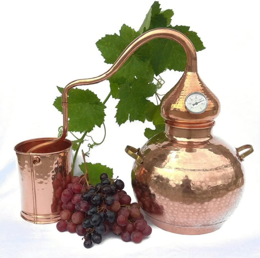 distillery distiller STILL COPPER traditional 15 Liter with thermometer - QUORE