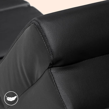 Casaria Relax Chair XXL Massage and Heating Function 186x89x55cm Ergonomic Fabric Upholstered 180 kg Load Capacity Living Room Chaise Longue Relax Chair Black - QUORE