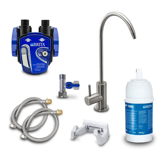 Ondertafelwaterfiltersysteem – Onderbouw Waterfilter – Waterfilter Voor Onder De Gootsteen – Keukенwaterfilter – Drinkwaterfilter Met 1-Weg Waterkraan, Zonder Digiflow – Instelbare Bypass 0-70% – Vermindert Kalk En Verbetert De Smaak