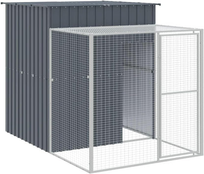 Tidyard Chicken Coop Chicken Coop with Spout Chicken Coop for Small Animals Poultry House 165 x 251 x 181 cm (L x W x H) for Bird Cage, Small Animals, Pet Cage, Steel