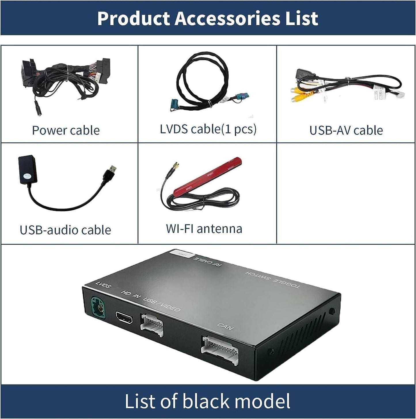 Ninetom Draadloze Carplay Retrofit Kit Decoder voor 2015-2018 Mercedes Benz C GLC CLA GLA Klasse W205 met NTG5.0 Systeem, Ondersteunt Android Auto, Mirrorlink, Achteruitrijcamera