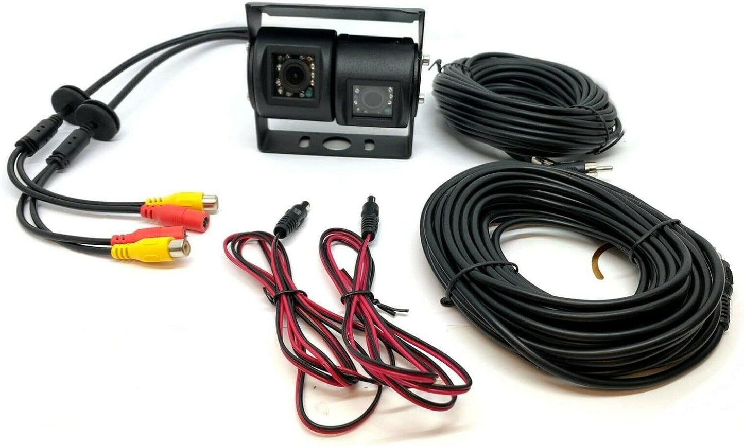 Dolphin Automotive Commerciële Van Dual Twin Commerciële Omkeren Omgekeerde Achteruitrijcamera Zwart - Alleen Camera (geen scherm)