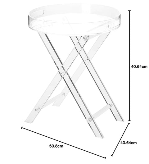 Koffietafel - Table - Coffe table - Living Room Table - Acryl bijzettafel - X-vormig - Lucite bijzettafel - Helder acryl bijzettafel - voor drank, eten, snack, gebruikt in woonkamer en slaapkamer