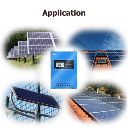 SolaMr MPPT 50A Solar Charge Controller 12V/24V/48V Intelligente Identificatie Buck Solar Charge Controller Zonnepaneel Batterij Regelaar met LCD Display Temp Sensor RS485 Interface - 50A
