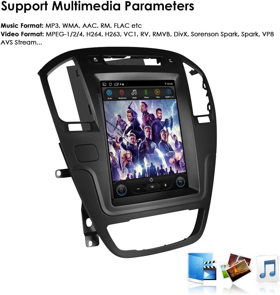 Ossuret Autoradio voor Opel Insignia/Buick Regal (2009-2013), 9,7 Inch Android 13 Touchscreen 2+32GB GPS Navigatie met Carplay Android Auto WiFi Bluetooth USB Stuurwielbediening