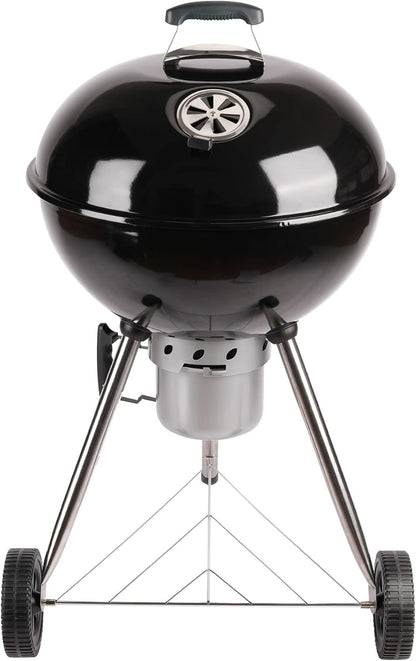 Amig - Fireplus Draagbare Houtskoolbarbecue - Ronde barbecue met deksel en wielen - Met ventilatiesysteem en aslade - Stalen grillrooster Ø53,5 cm - Afmetingen: 68,4 x 64 x 100 cm