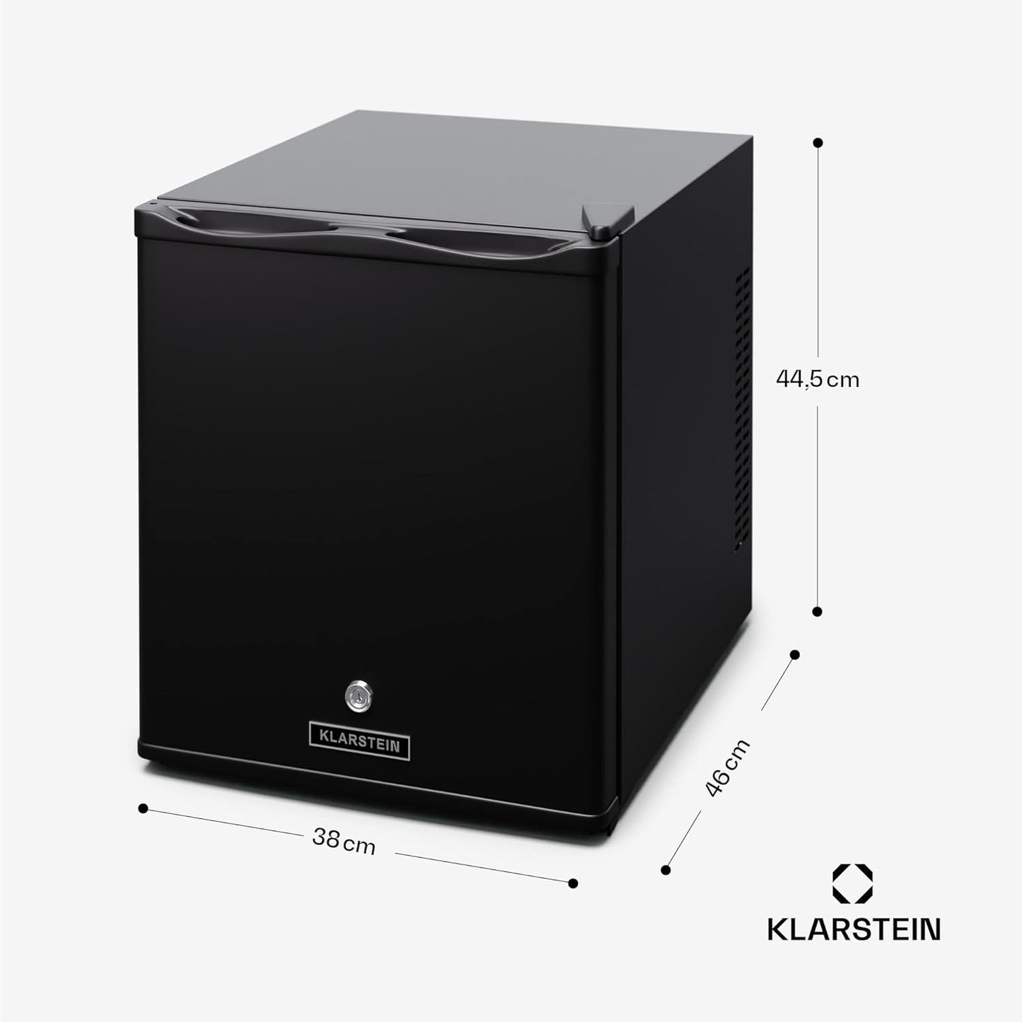 Klarstein Koelkast, minikoelkast met glazen deur, 28 liter minikoelkast voor drankjes en snacks, kleine en stille koelkast, verstelbare planken, vergrendeling, verwisselbaar deurscharnier, in hoogte