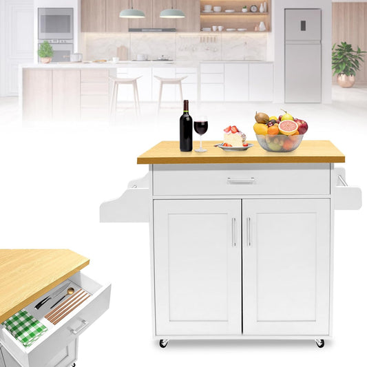 Keukentrolley – Mobiele Keukenwagen – Keukenkast – Serveerwagen – Keukenkar – Extra Opbergruimte – Duurzaam MDF – 115x36x90 cm