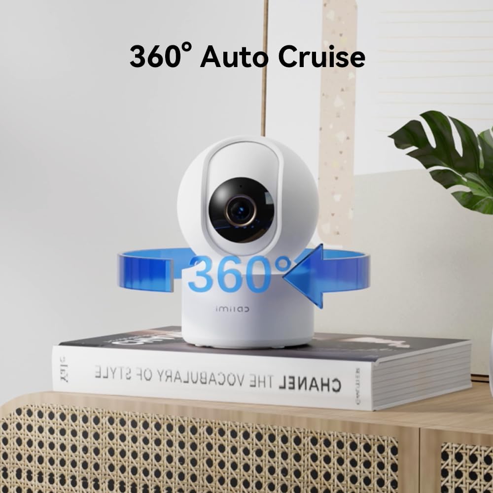Babyfoon - Babyfoon met Camera - Baby Monitor - Binnencamera - 3K - 360°-Weergave - met kleurennachtzicht - WiFi6 - AI-detectie - Geen stekker - Wit