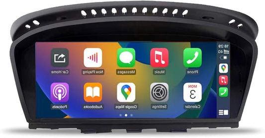 Ninetom 8.9 inch Car Radio, CarPlay/Android Auto/Mirrorlink/GPS for BMW CCC 3/5 Series E60 E61 E90 E91 E92 (2005-2010), Car Touch Screen Car Radio Receiver, Built-in DSP - QUORE