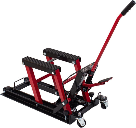 KATSU 680KG Hydraulische Motorfiets Lift Quadbike Motorbike Lifting Stand ATV Quad Lift Jack voor Werkplaats Reparatie Onderhoud 161242