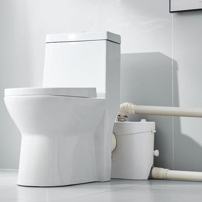 VEVOR 900 W Toilet Reduction Pump Head 12 m with 4 Water Inputs, Wastewater Drainage Machine for Toilet, Basement, Shower, Washbasin, Laundry