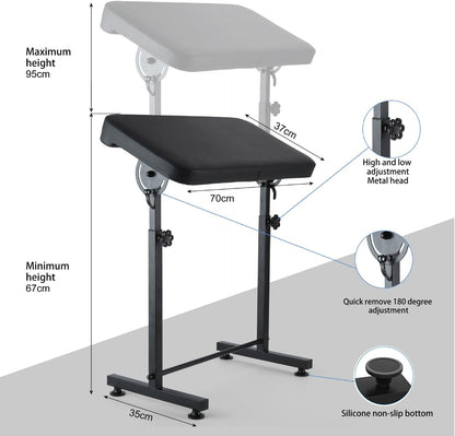 Arm- en handhouder voor tatoeages met groot paneel – optimaal comfort, maximale stabiliteit voor professionele tattoo-artiesten