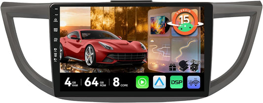 MSD Autoradio Voor Honda CRV (2012-2016) | Android 15 GPS Navigation Radio | 4G+64G | CarPlay Android Auto Stuurwiel DAB 4G Dual-Band WiFi DSP Bluetooth 360-CAM | Camera | 2 Din 10.1 Inch