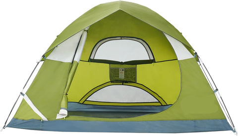 Vevor - Kampeertent, 6 Persoons - waterdicht - Buitenwandelen Backpacken - 190T Dacron - 150D Oxford - 7x7x4ft - Groente - QUORE