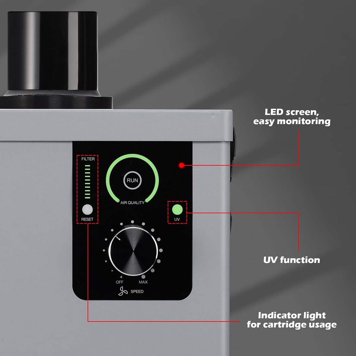 Rookafzuiger – Rookabsorber – Rookreiniger – Luchtzuiveraar – Rookafzuigsysteem – 4-Laags HEPA- En Actiefkoolfilter – UV-Functie