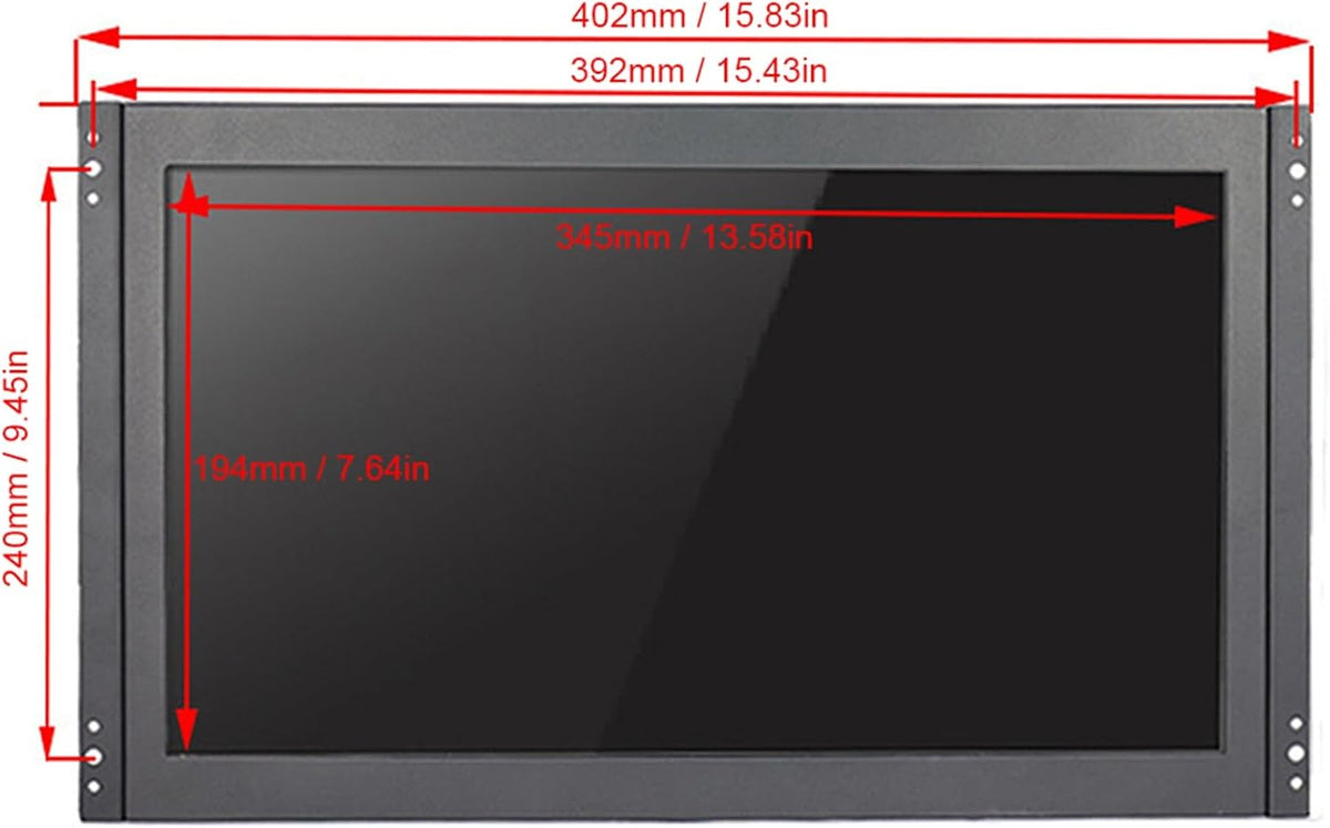 15,6 Inch Metalen Monitor – Beeldscherm – Scherm – Display – TFT Scherm – Niet-Touchscreen – Full HD 1920 x 1080
