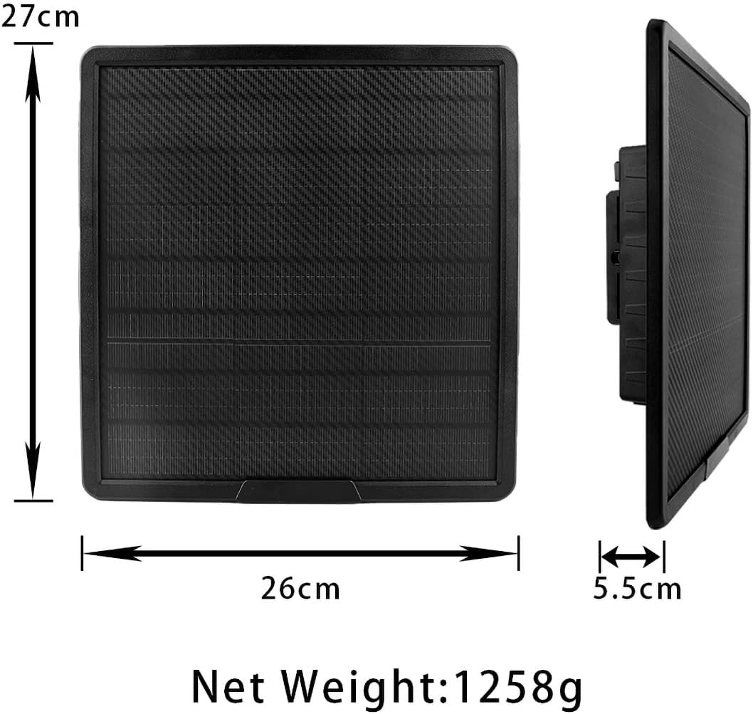Zonnepaneelset, waterdicht, monokristallijn zonnepaneel, set 25000 mAh, koolstofvezel, uitgang 5 V/6 V/9 V/12 V, 20 W, type C, snel opladen voor 3G/4 wildbeveiligingscamera
