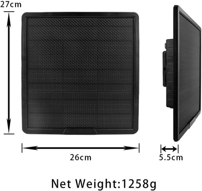 Zonnepaneelset, waterdicht, monokristallijn zonnepaneel, set 25000 mAh, koolstofvezel, uitgang 5 V/6 V/9 V/12 V, 20 W, type C, snel opladen voor 3G/4 wildbeveiligingscamera