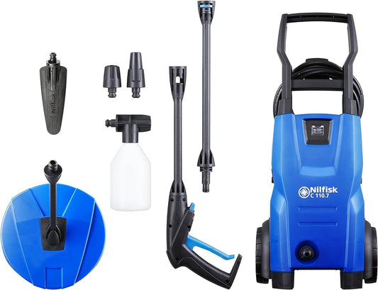 Hogedrukreiniger – Mini Hogedrukspuit – Terrasreiniger – Drukspuit – Schoonmaakmachine – Compact & Lichtgewicht – 110 Bar Werkdruk