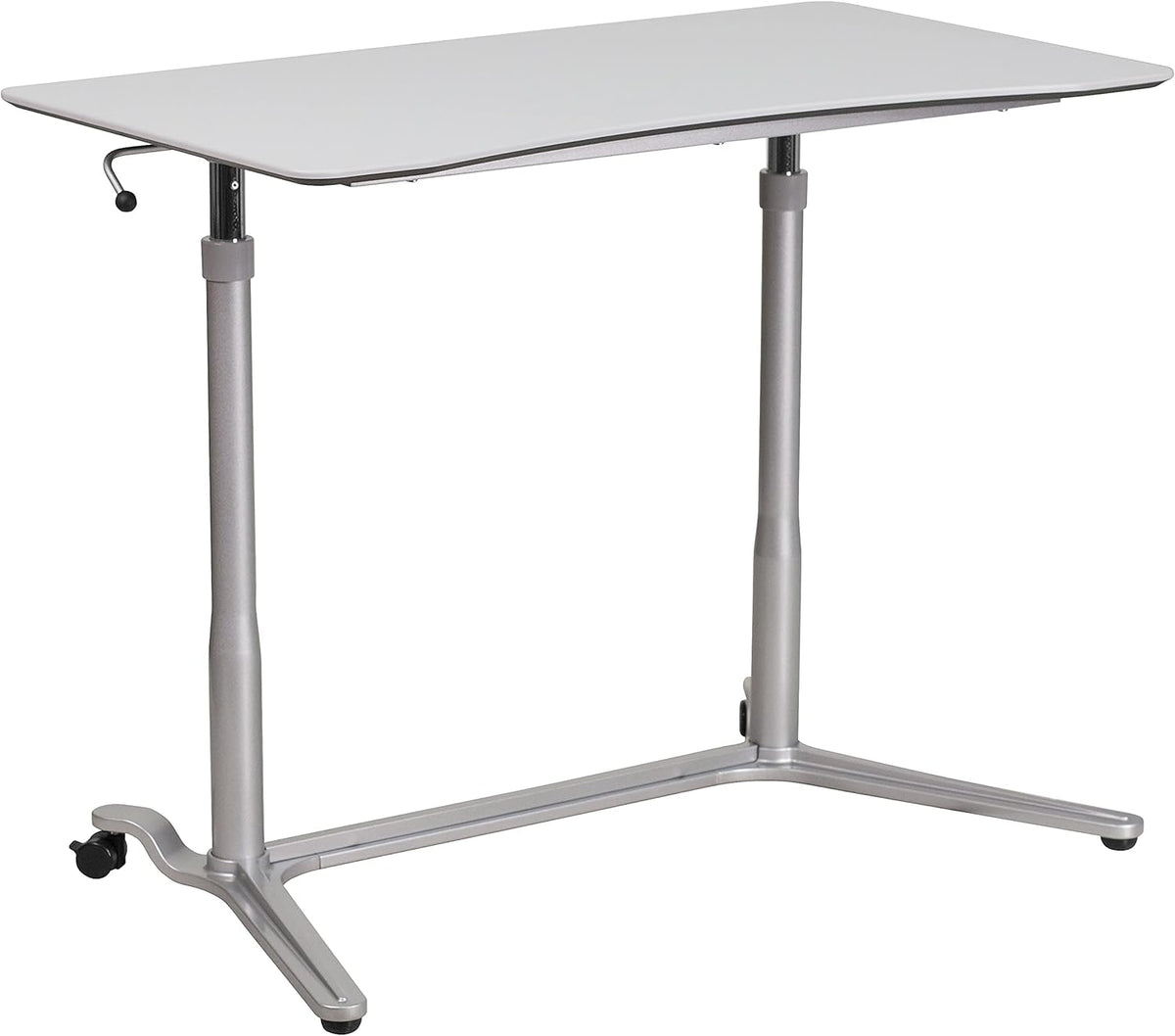 Flash Furniture Computerbureau om op te zitten en staan, ergonomisch, metaal, lichtgrijs, 1 stuk